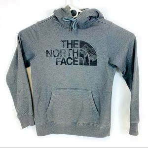 The North Face Small Hoodie Gray Drawstring Logo